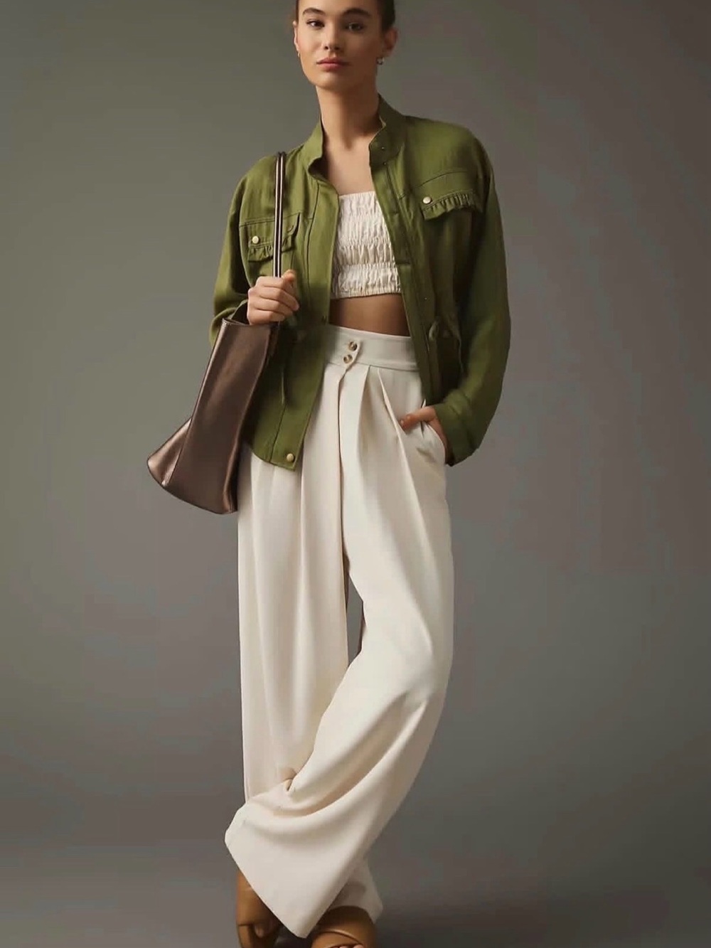 By Anthropologie Oversized Utility Jacket Sz Small